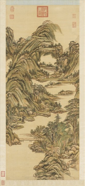 清王原祁夏山旭照圖　軸