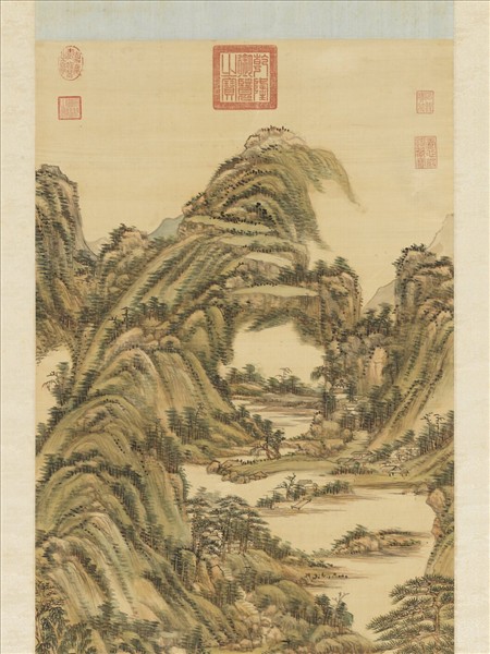 清王原祁夏山旭照圖　軸