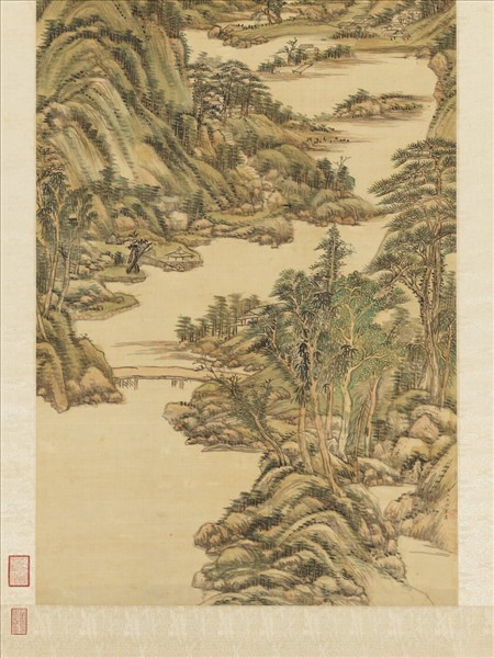 清王原祁夏山旭照圖　軸