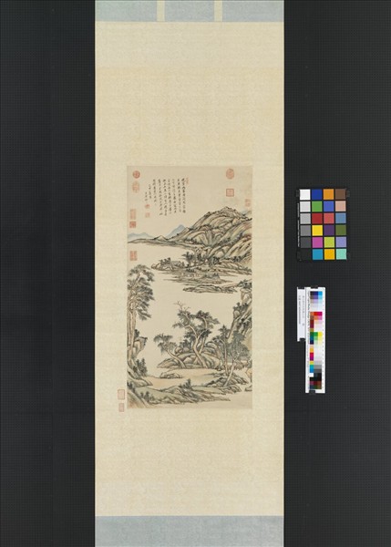 清王原祁倣倪黃山水　軸