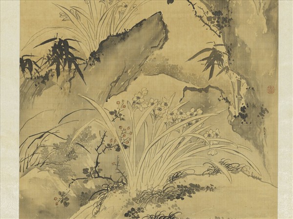 清蔣廷錫畫水仙　軸