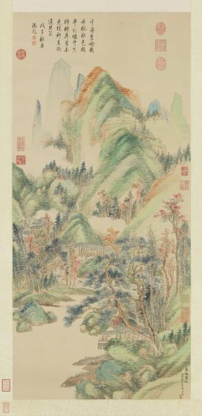 清弘旿翠巘高秋圖　軸