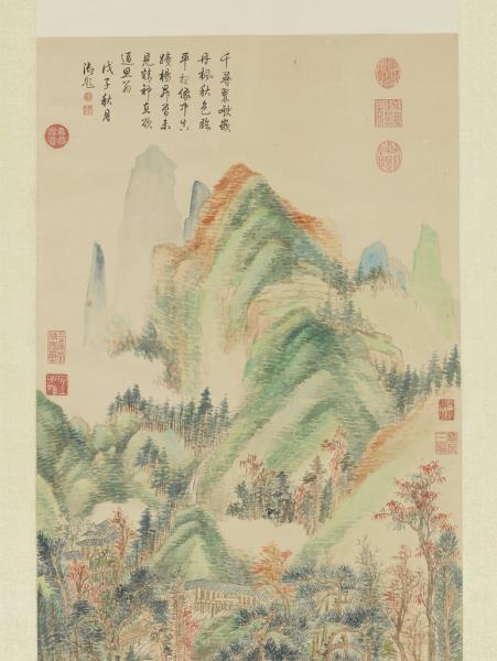 清弘旿翠巘高秋圖　軸