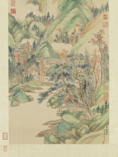 清弘旿翠巘高秋圖　軸