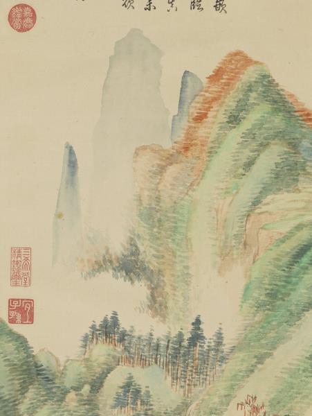 清弘旿翠巘高秋圖　軸