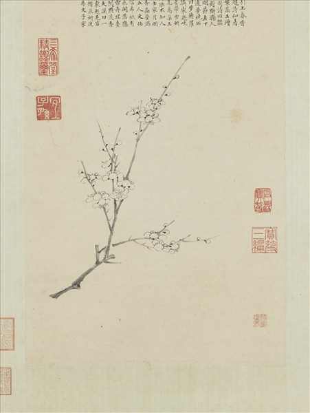 清張照臨王榖祥梅花　軸