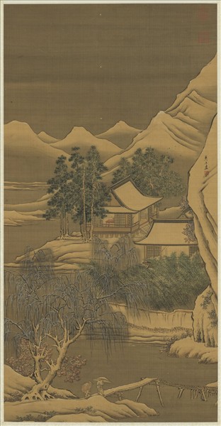 清蕭晨豐年瑞雪　軸