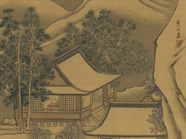 清蕭晨豐年瑞雪　軸