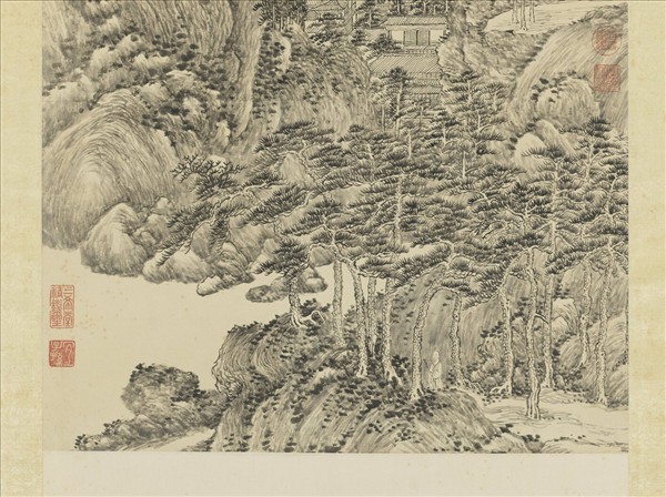 清陳書山靜日長圖　軸