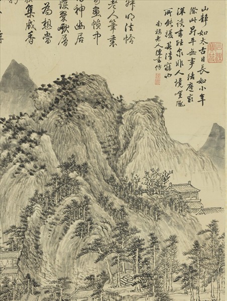 清陳書山靜日長圖　軸