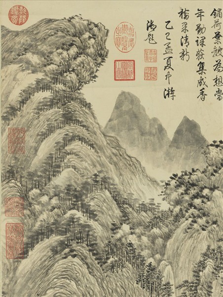 清陳書山靜日長圖　軸