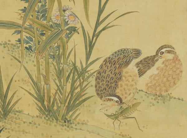 清陳書畫秋塍生植　軸