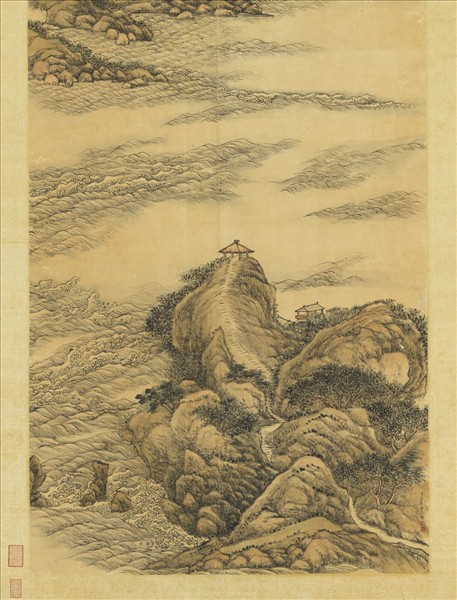 清張宗蒼江潮圖　軸