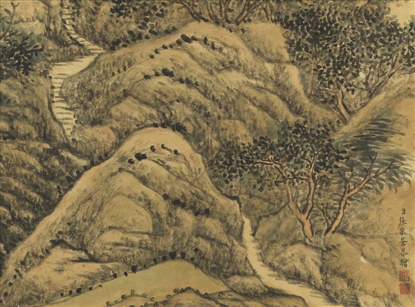 清張宗蒼江潮圖　軸