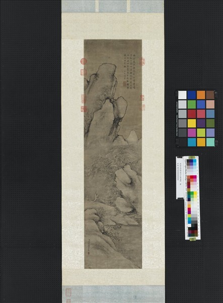 清張若靄畫雪景人物事蹟　軸