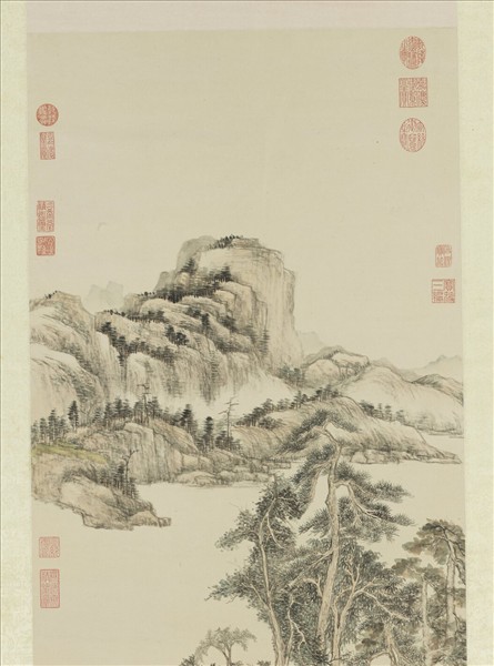 清董邦達仿倪瓚踈林含秀　軸