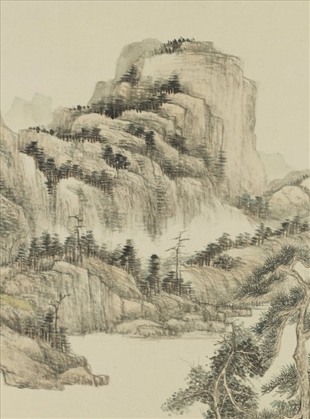 清董邦達仿倪瓚踈林含秀　軸