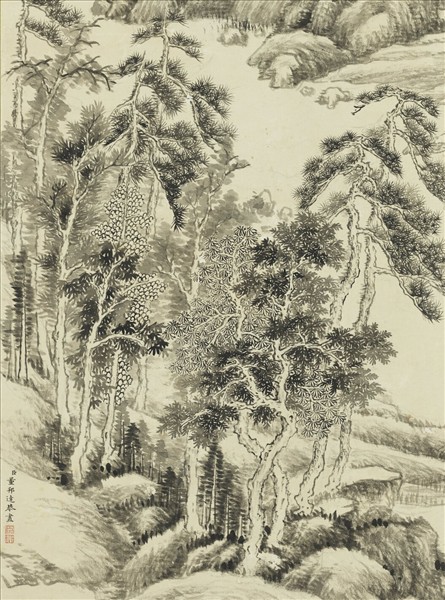 清董邦達山水　軸