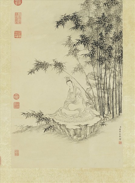 清董邦達畫大士像　軸