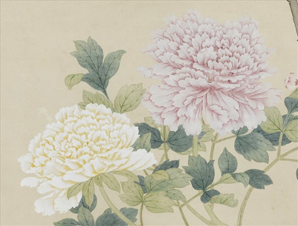 清錢維城畫春花三種　軸