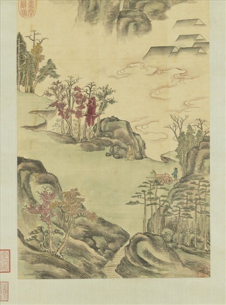 清超揆杜牧詩意圖　軸