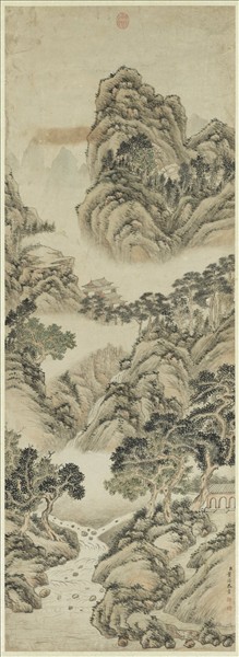 清董誥畫山水　軸