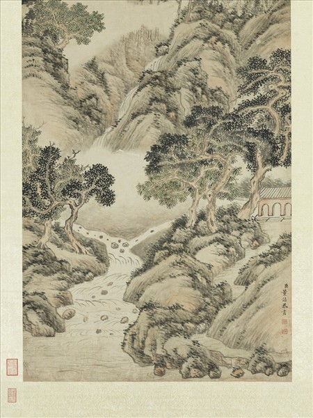 清董誥畫山水　軸