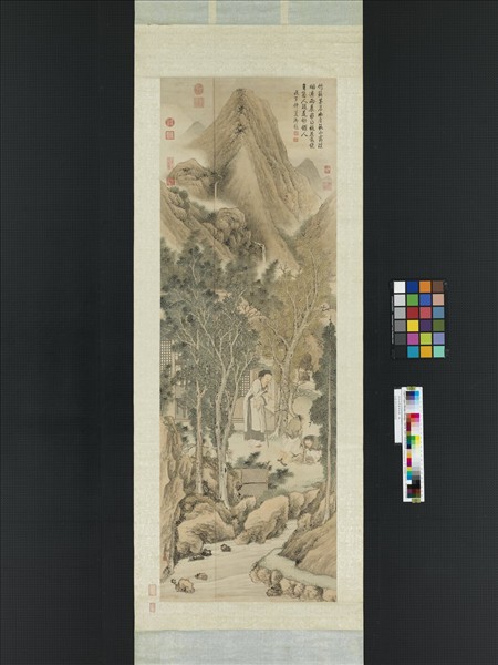 清金廷標畫移桃圖　軸