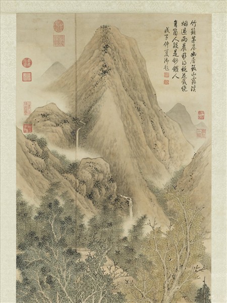 清金廷標畫移桃圖　軸