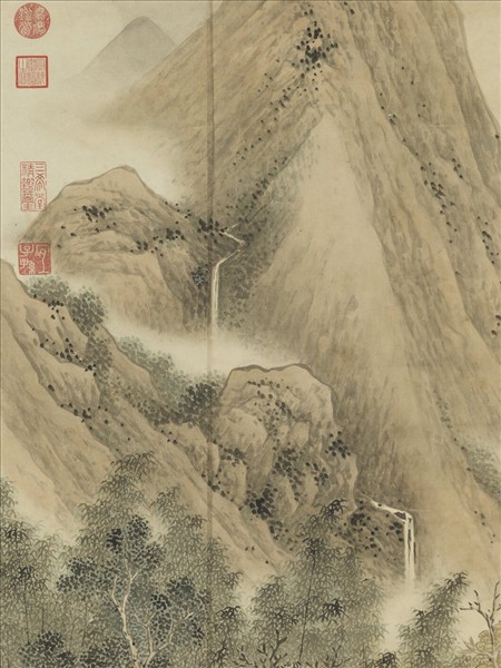 清金廷標畫移桃圖　軸