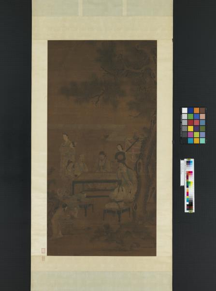 唐周昉演樂圖　軸