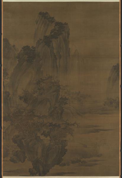 五代梁荊浩漁樂圖　軸