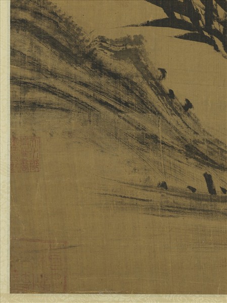 五代南唐李坡風竹　軸