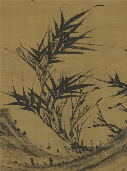 五代南唐李坡風竹　軸