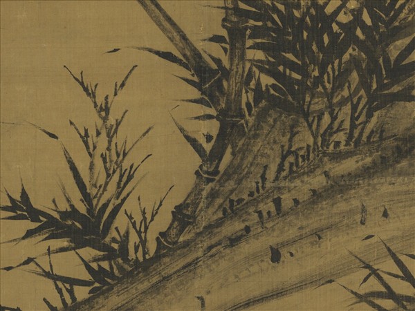 五代南唐李坡風竹　軸