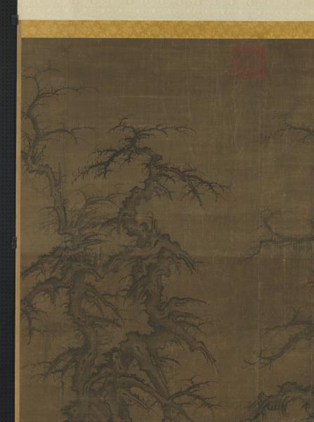 宋許道寧喬木圖　軸