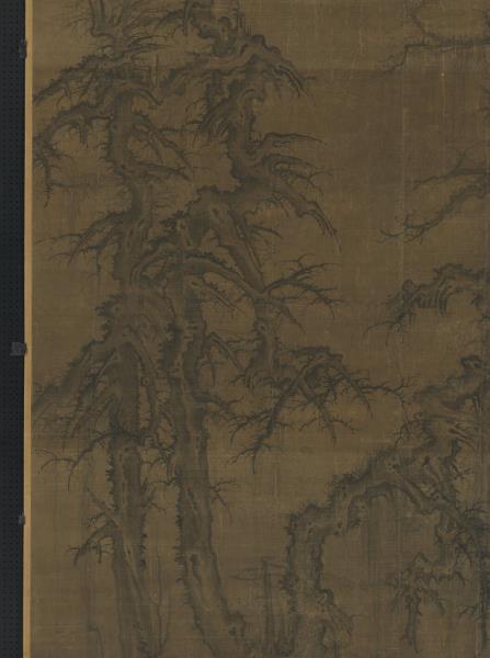 宋許道寧喬木圖　軸