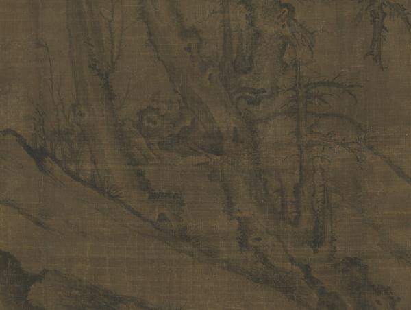 宋許道寧喬木圖　軸