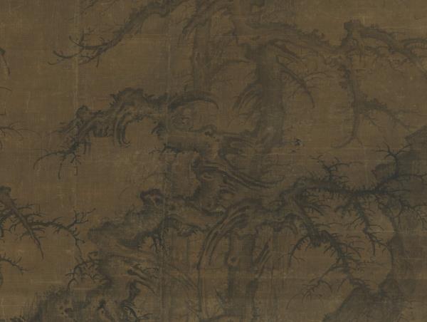 宋許道寧喬木圖　軸