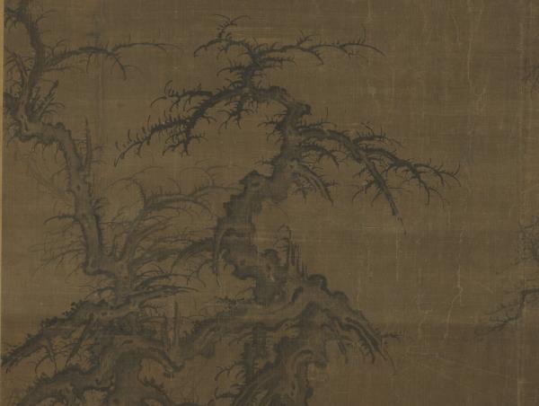 宋許道寧喬木圖　軸