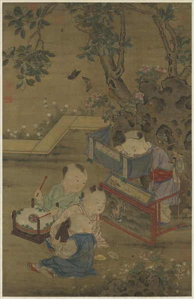 宋人嬰戲圖　軸