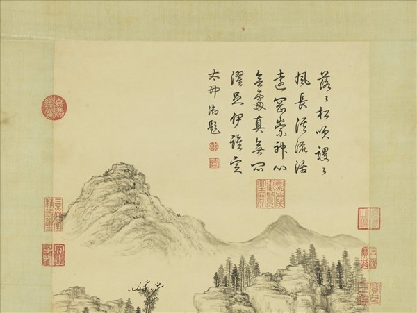 清董邦達松泉濯足圖　軸