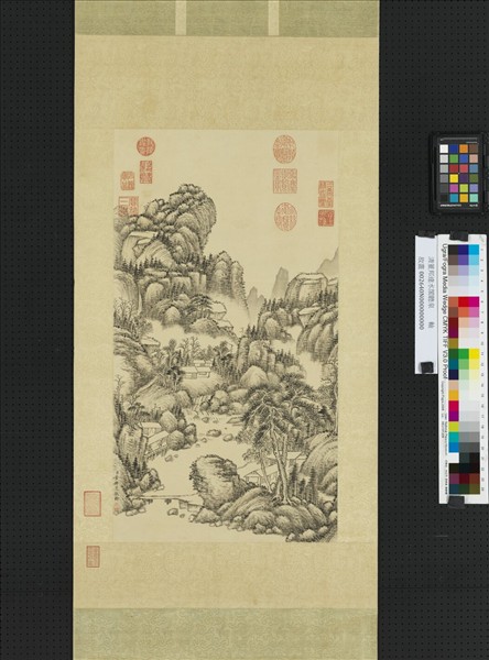 清董邦達水閣聽泉　軸