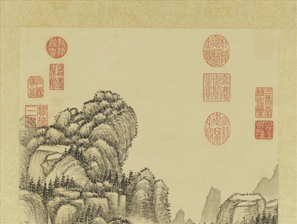 清董邦達水閣聽泉　軸