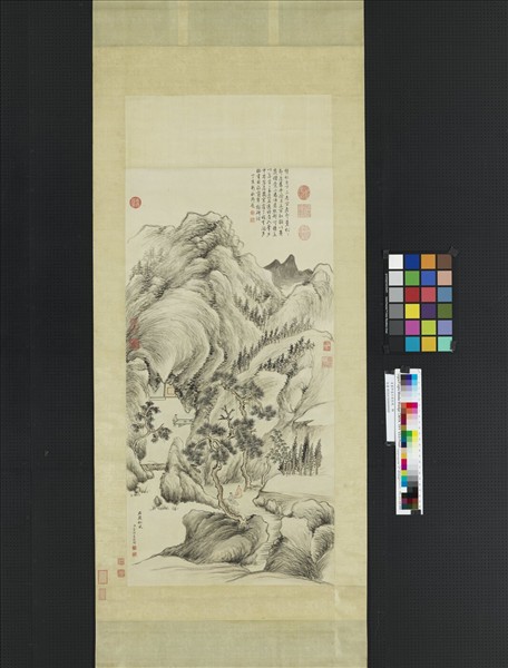 清董邦達石屋松風　軸