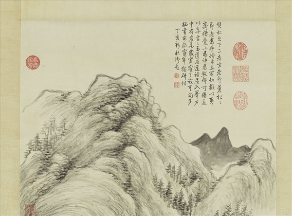 清董邦達石屋松風　軸