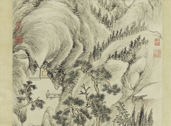 清董邦達石屋松風　軸