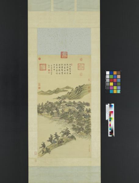 清董邦達畫曲院風荷　軸