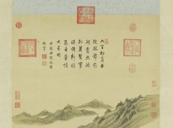 清董邦達畫曲院風荷　軸