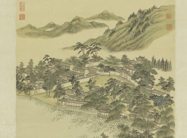 清董邦達畫曲院風荷　軸